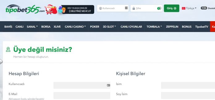 Tipobet kayıt