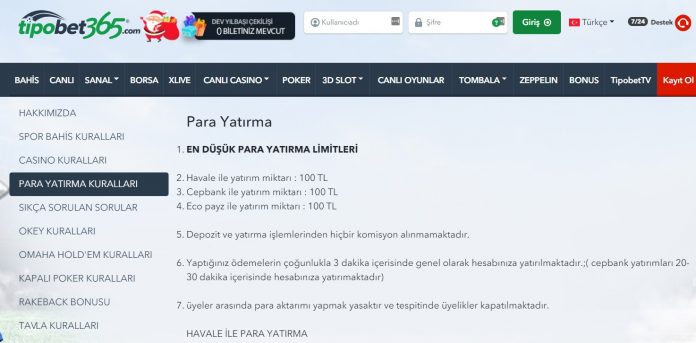 Tipobet para yatırma